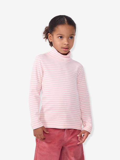 Sous-pull enfant rayé rose 2 - vertbaudet enfant 