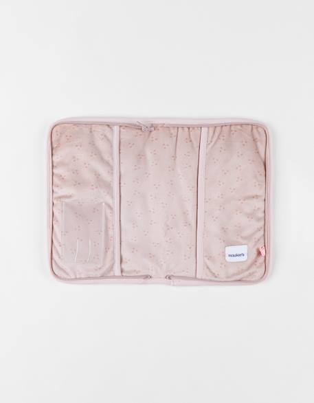 Protège carnet de santé popsie en veloudoux® Rose, écru 4 - vertbaudet enfant 