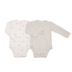 -Lot de 2 bodies bébé manches longues - mini nous
