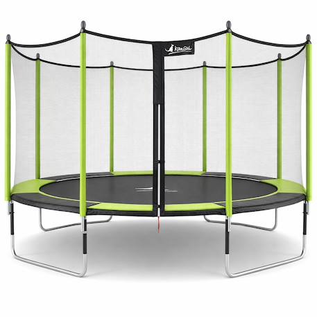 Trampoline jardin ø 360?cm + filet de sécurité - jumpi 360 - noir/vert Green 1 - vertbaudet enfant 