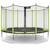 Trampoline jardin ø 360?cm + filet de sécurité - jumpi 360 - noir/vert Green 1 - vertbaudet enfant 