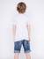 T-shirt col rond pur coton motifs relief nolibert garçon Grey+White 2 - vertbaudet enfant 