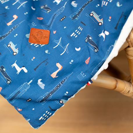 Couverture réversible en minky new york Lior, camel 5 - vertbaudet enfant 