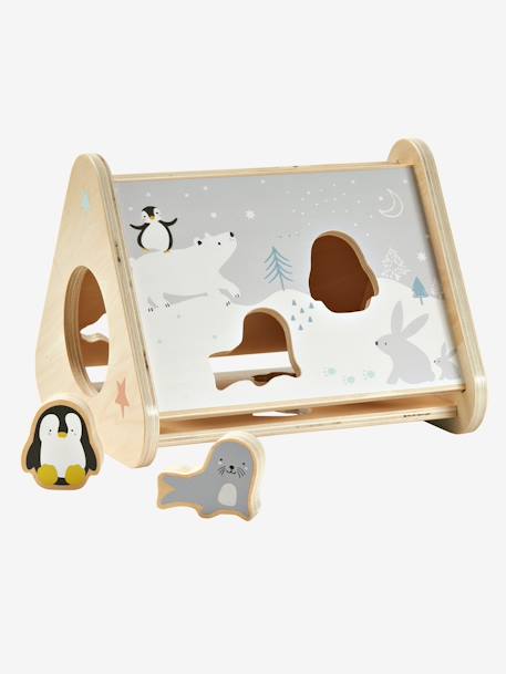 Boîte à formes des animaux en bois FSC® multicolore 3 - vertbaudet enfant 