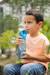 Gourde étanche avec paille Blue 2 - vertbaudet enfant 