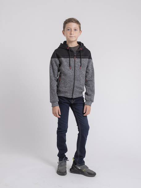 Sweat zippé capuche wildomax garçon Grey 4 - vertbaudet enfant 