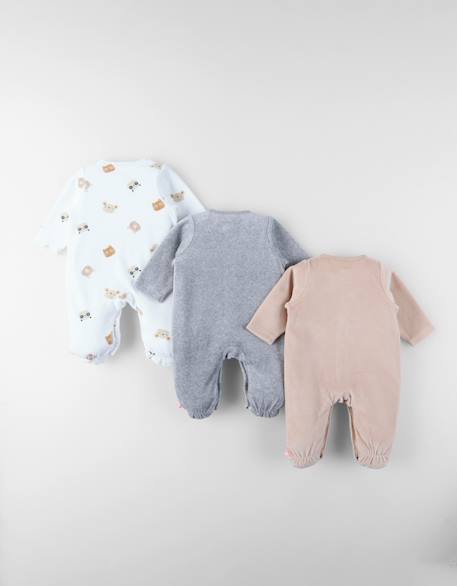 Lot de 3 dors-bien en velours White 6 - vertbaudet enfant 