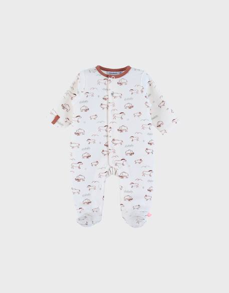 Pyjama bébé en velours avec imprimé mammouth White 1 - vertbaudet enfant 