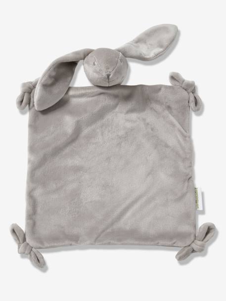 Doudou plat velours Lapin personnalisable gris 2 - vertbaudet enfant 