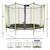 Trampoline jardin ø 430?cm + filet + échelle - jumpi 430 - noir/vert Green 3 - vertbaudet enfant 