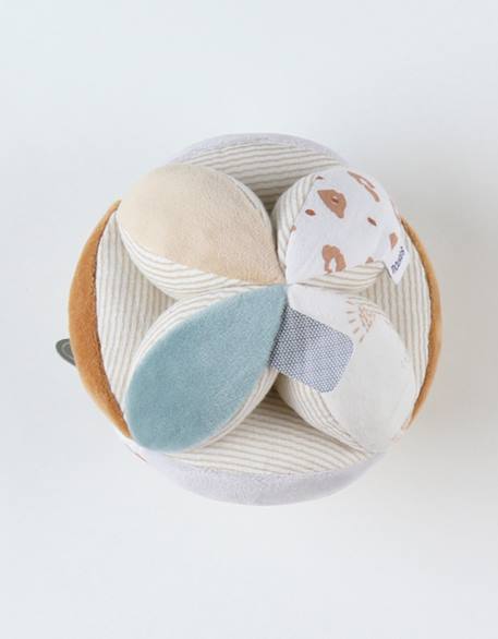 Balle de préhension babou & kendi Beige, bleu, blanc 6 - vertbaudet enfant 