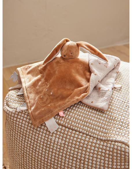 Doudou jour et nuit - moka Ecru, blanc, marron 2 - vertbaudet enfant 