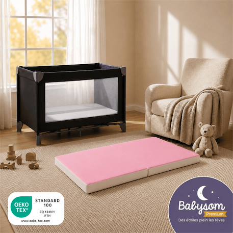 Matelas bébé pliant 60x1 Gris 5 - vertbaudet enfant 