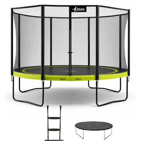 Trampoline ø 430cm + filet de sécurité + échelle + bâche - punchi 430 vert Green 1 - vertbaudet enfant 