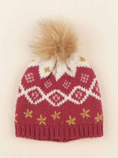 Bonnet - 2/3 ans Blanc, rose 1 - vertbaudet enfant 