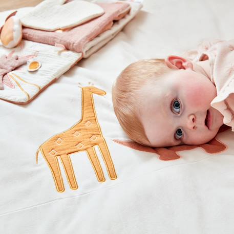 Tapis d'activités popsie en mousseline Rose, écru, ocre 6 - vertbaudet enfant 