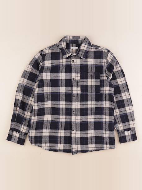 Chemise - 10 ans Blanc, bleu 1 - vertbaudet enfant 