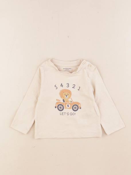 Tee-shirt - 6 mois Beige 1 - vertbaudet enfant 