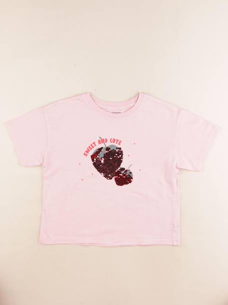 Tee-shirt coton - 8 ans Rose 1 - vertbaudet enfant 