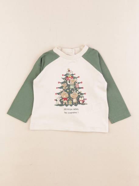 Tee-shirt - 6 mois Beige, vert 1 - vertbaudet enfant 