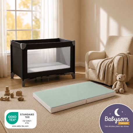 Matelas bébé pliant 60x1 Gris 6 - vertbaudet enfant 