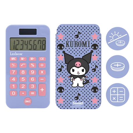 Calculatrice de poche kuromi Violet 2 - vertbaudet enfant 