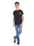 T-shirt col rond nova garçon Black 4 - vertbaudet enfant 