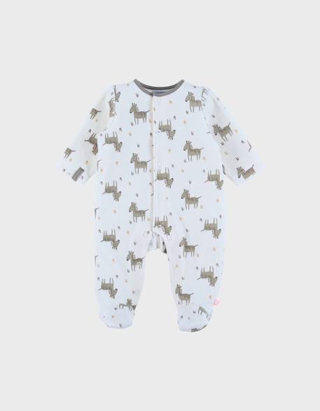 Pyjama bébé en velours à motif White 1 - vertbaudet enfant 
