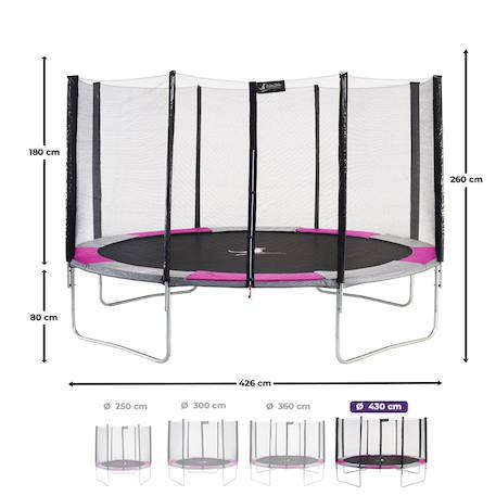 Trampoline rond ø 430cm avec filet de sécurité - ralli 430 Pink 3 - vertbaudet enfant 