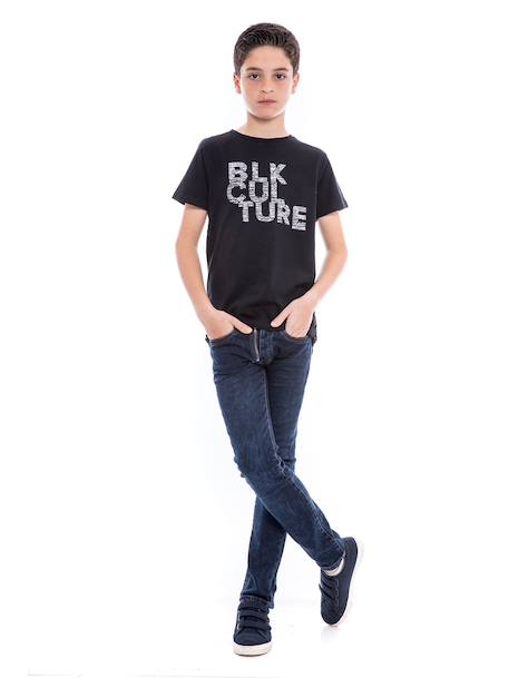 T-shirt col rond nomade garçon Black+White 4 - vertbaudet enfant 