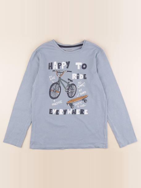 Tee-shirt - 12 ans Bleu 1 - vertbaudet enfant 