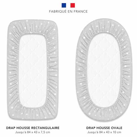 Drap housse berceau en coton stella Gris 4 - vertbaudet enfant 