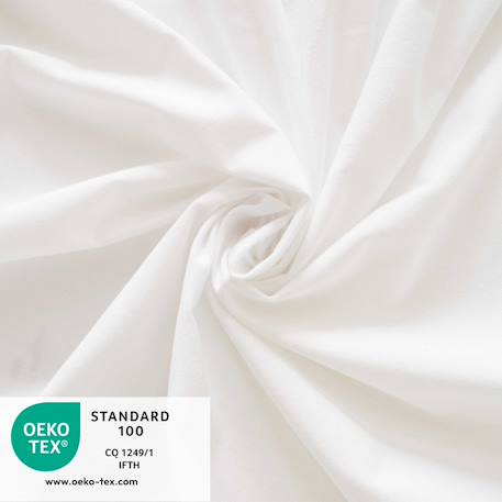 Protège matelas bébé 2 en 1 | drap housse + alèse imperméable | jersey 100% coton White 2 - vertbaudet enfant 