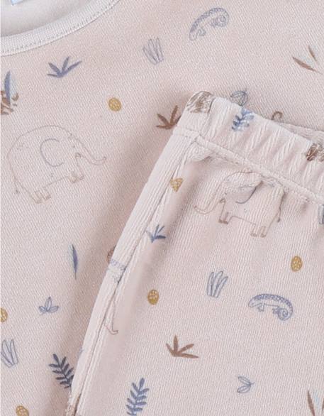 Pyjama 2 pièces en velours avec motif éléphant Pink 5 - vertbaudet enfant 