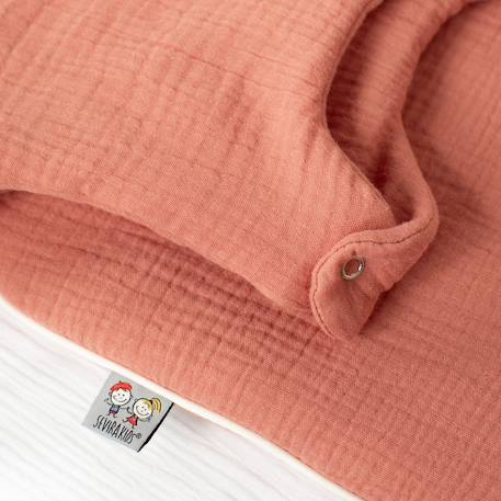 Gigoteuse sans manches en gaze de coton jeanne Beige+Blanc+Blanc à pois or+Bleu+Camel+Écru+Gris+Terracotta+Vert de gris+Vieux rose 26 - vertbaudet enfant 