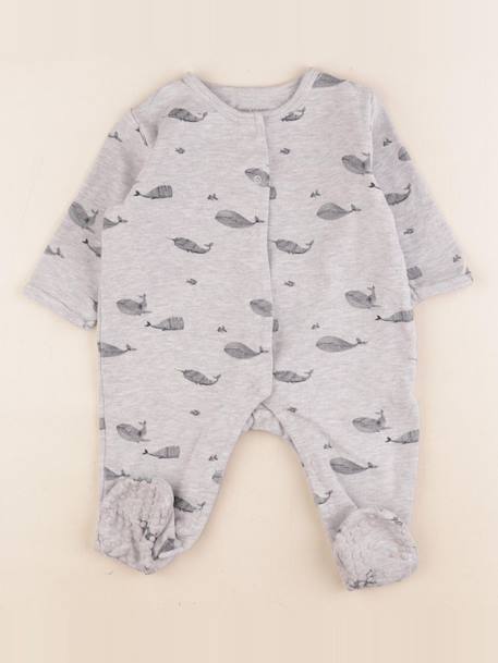 Pyjama coton - 9 mois Gris 1 - vertbaudet enfant 