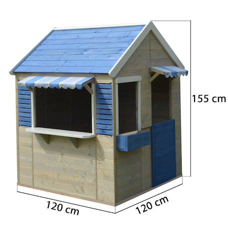 Maison de jardin enfant extérieur - cabane en bois avec plancher - toit étanche Brown 4 - vertbaudet enfant 
