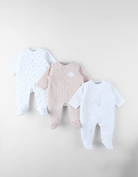 Lot de 3 dors-bien en velours White 1 - vertbaudet enfant 