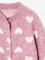 Gilet jacquard coeurs fille beige doré+lilas+vieux rose 8 - vertbaudet enfant 