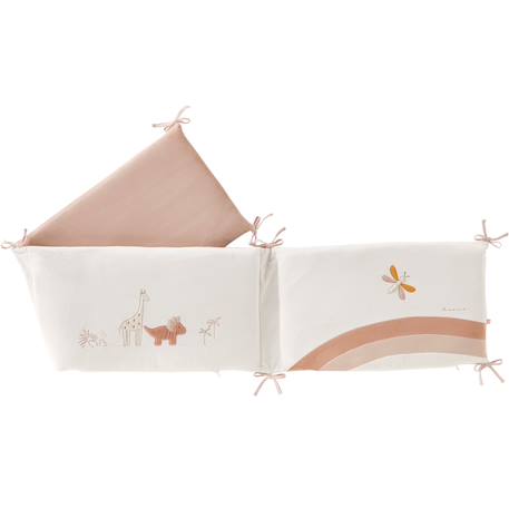 Tour de lit popsie gigi & louli en veloudoux® Rose, écru, ocre 4 - vertbaudet enfant 