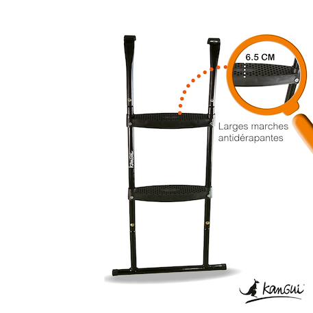 Trampoline jardin ø 250?cm + filet + échelle - jumpi 250 - taupe/vert Beige 5 - vertbaudet enfant 