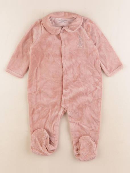 Pyjama velours - 12 mois Marron 1 - vertbaudet enfant 