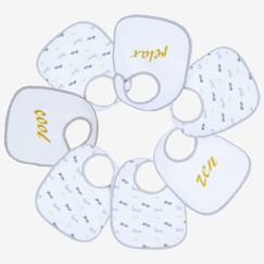 -Lot de 7 bavoirs bébé