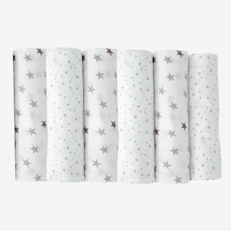 Pack de 6 langes bébé Grey 2 - vertbaudet enfant 