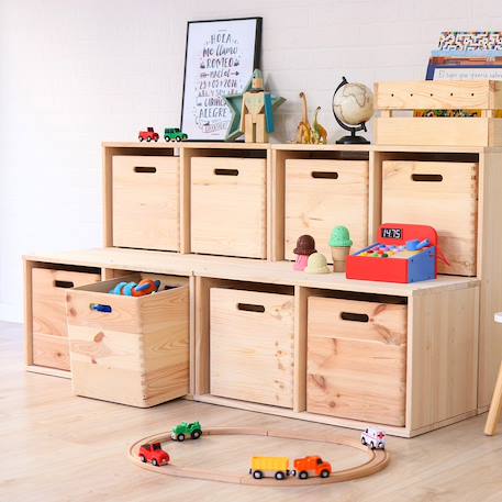 Cube en pin massif Beige 2 - vertbaudet enfant 