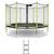 Trampoline jardin ø 430?cm + filet + échelle - jumpi 430 - noir/vert Green 1 - vertbaudet enfant 