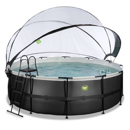 Piscine ronde ø427cm avec pompe filtrante pour jardin Noir 1 - vertbaudet enfant 