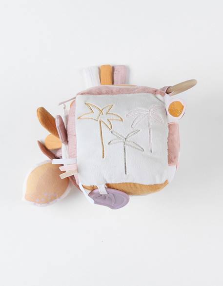 Cube d'activités popsie gigi & louli en veloudoux® Rose, écru, ocre 3 - vertbaudet enfant 