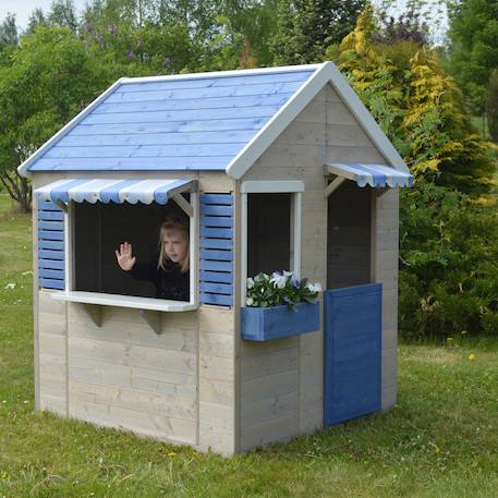 Maison de jardin enfant extérieur - cabane en bois avec plancher - toit étanche Brown 5 - vertbaudet enfant 