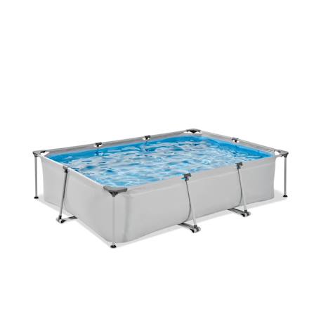 Piscine tubulaire rectangulaire 300x200x65cm avec pompe filtrante Gris clair 1 - vertbaudet enfant 